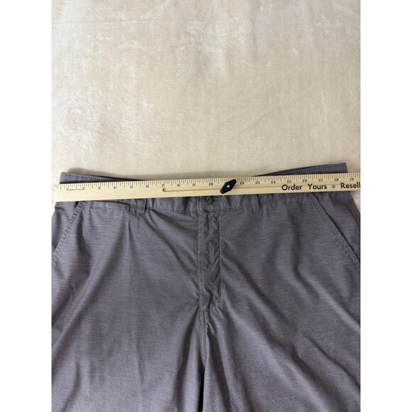 Johnnie-O Shorts Men's 38 Stretch Hybrid Shorts 9" Inseam Pockets Brown Gray - Picture 9 of 10